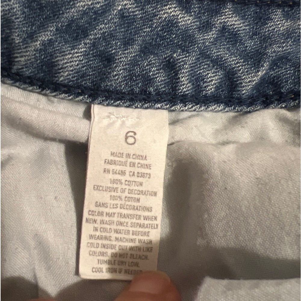 American Eagle high Rise button fly Shortie Shorts Cutoff Distressed raw hem 6 - Picture 7 of 8